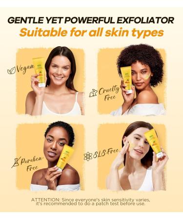 Revitalizing Exfoliation Face Scrub with Vitamin C and Turmeric Gentle Exfoliating Face Wash for Blackheads Pore Dirt & Dark Spots Acne Control Facial Scrub for Oily & Acne-Prone Skin 4.23 Fl Oz - Buy Online on GoSupps.com
