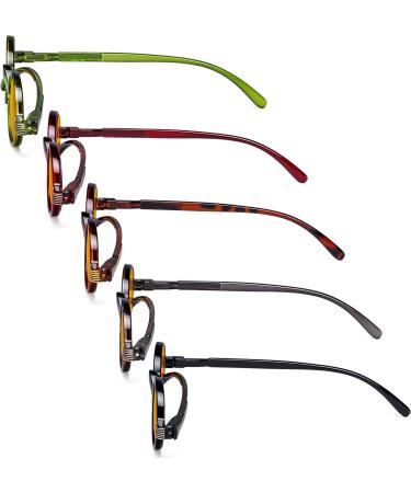 Eyekepper 5 Pack Small Round Blue Light Blocking Reading Glasses +3.00 - Orange Tinted Computer Readers for Eye Protection - Buy Online on GoSupps.com