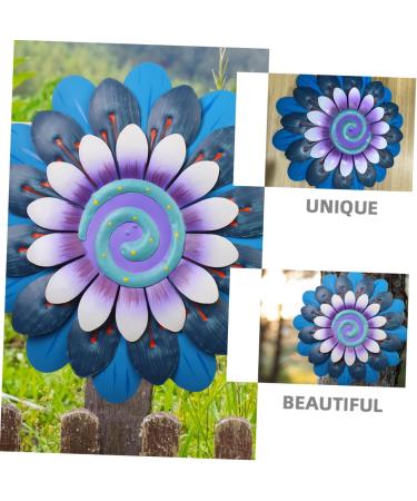 Kisangel Sunflower Decoration Floral Wall Decor Wall Decorations Flower Wall Art Decorative Flower Outdoor 3d Blue 29.50X29.50X3.00CM - Buy Online on GoSupps.com