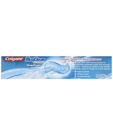 Colgate MaxClean SmartFoam with Whitening Toothpaste, Effervescent Mint 6 oz - Pack of 2 - Buy Online on GoSupps.com