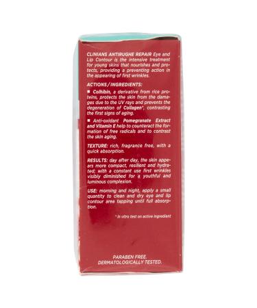 Clinians Intensive Anti-Wrinkle Eye & Lip Balm - Pomegranate Rice Proteins & Vitamin E | 15ml | International Shipping Available - Buy Online on GoSupps.com