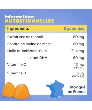 La Fabrique des Mamans - Breastfeeding - Gummies Dietary Supplement - Boosts lactation - Reduces Fatigue - Fennel DHA Maca Vitamin C and D - Made in France - 42 Gummies - Buy Online on GoSupps.com
