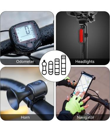 20 Pieces Bicycle Light Silicone Tape - Elastic Rubber Bands with Hooks for Flashlights & Speakers | Durable Bicycle Accessories - Buy Online on GoSupps.com