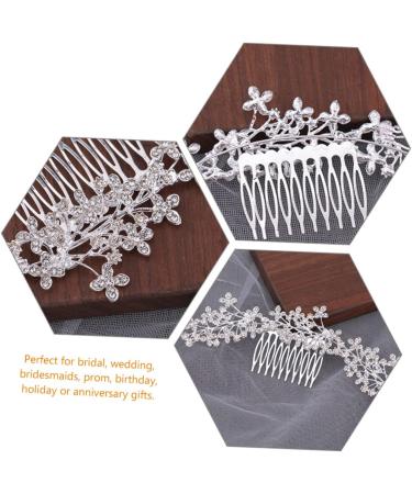 FRCOLOR Rhinestone Alloy Hair Comb Bridal Hair Comb Bridal Flower Hair Comb Rhinestone Headpiece Rhinestone Hair Accessories Wedding Headpiece Wedding Headdress Wedding Flower Hair Comb - Buy Online on GoSupps.com