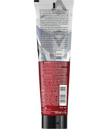 Brillance Traitement brillance pour cheveux - Brun chocolat brillant (150 ml) - Nourrit et intensifie la couleur des cheveux - Peut tre utilis comme un masque capillaire - Dure jusqu' 6 lavages - Buy Online on GoSupps.com