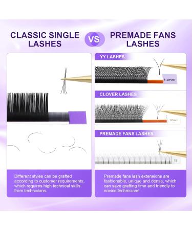 Nagaraku Single Eyelashes | Individual Eyelash Extensions | Permanent Volume | Matt Black | Thick 0.15 D Curl 10mm - Buy Online on GoSupps.com