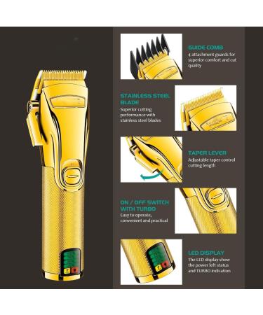 Hair Clippers for Men Professional LED For Men Rechargeable Adjustable Hair Clipper Hair Trimmer Finishing Electric Haircut With 2500mah Battery - Buy Online on GoSupps.com