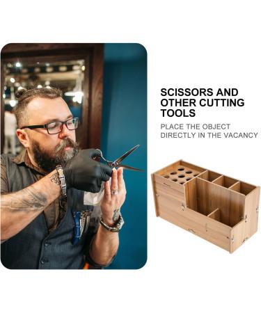 minkissy Hairdressing Scissor Stand Salon Organizers Storage Hair Stylist Shears Rack Hair Brush Holder Barber Scissor Holder - Buy Online on GoSupps.com