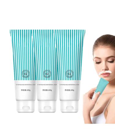 Skinetic Peach Fuzz Hair Removal Cream - Upper Lip Hair Removal Cream for Women Gentle & Soothing Hair Removal for Face Body Facial Mustache Lip Hair Fine Hair (3-PCS)