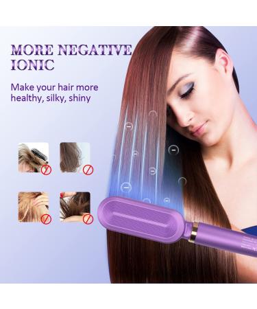 ULTIBELA Ionic Hair Straightener Brush | 30s Fast Heating, 5 Temp Levels, LCD Display | Anti-Scald, Auto Lock & Off | Straightening Brush - Buy Online on GoSupps.com