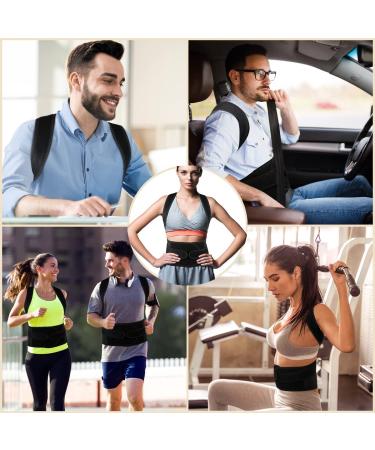 KLEUET Posture Corrector for Men and Women - Adjustable Back Brace for Upper and Lower Back Pain Relief - Size L(33-37) - Buy Online on GoSupps.com