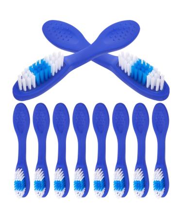 Beaupretty toothbrush with 10 handles 9 cm thumbsprint safety toothbrush cleaning brush with a short handle soft bristle prison toothbrush portable travel toothbrush for the