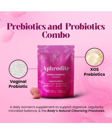 APHRODITE Women s Probiotic Gummies | Vegan & Gluten-Free with Cranberry Pineapple Slippery Elm Chlorophyll & XOS Prebiotics | 60 Gummies - Buy Online on GoSupps.com
