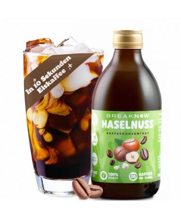 Breaknow - coffee concentrate - liquid - hazelnut - 30x portions - ice cream coffee - coffee syrup - Cold Brew - Preparation in 10 seconds - coffee for on the go at home Haselnut Latte 300 ml (1 Pack) - Buy Online on GoSupps.com