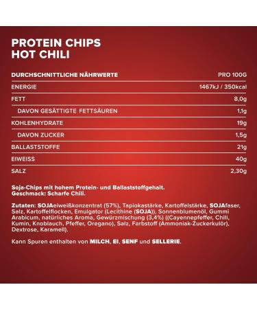 Ironmaxx Protein Chips 40g - Hot Chili | High Protein Low Carb Gluten-Free Snack | Available in Multiple Flavors - Buy Online on GoSupps.com