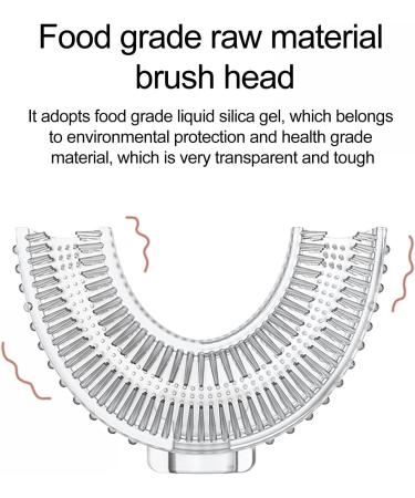 Kids U-Shaped Silicone Toothbrush for Ages 2-12 | 360 Whole Tooth Coverage | Children's Teeth Care | Blue-1pc - Buy Online on GoSupps.com