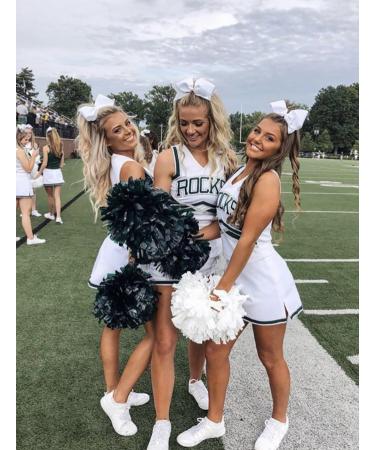 Jumbo Cheer Bows White Hair Bow Clips 8 Inch Big White Bows for Girls Hair Women Cheerleading Bows Softball Team Bows Cheerleader Hair Bows for Halloween Costumes Festivals Birthdays Photoshoots - Buy Online on GoSupps.com