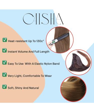 CAISHA 50cm Hair Extension with Rubber Band - Blond Mix Strands #27H613 | Premium Tresse Hair Extensions for International Shipping - Buy Online on GoSupps.com