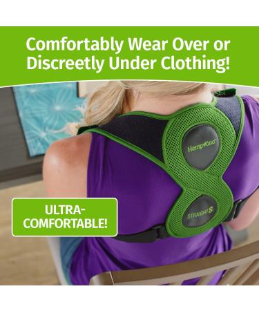 Hempvana Straight 8 Posture Corrector | As Seen On TV | Relieve Back Strain & Slouching | Moisture-Wicking Hemp Fibers | Adjustable & Lightweight | One Size - Buy Online on GoSupps.com