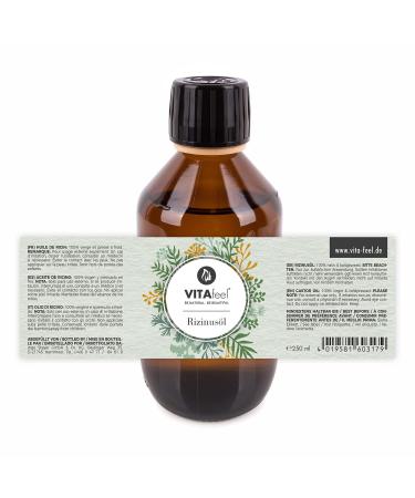 VitaFeel Castor Oil - 100% Cold Pressed | 250ml Eyelash Serum & Hair Oil | Best for Healthy Hair & Lashes - Buy Online on GoSupps.com