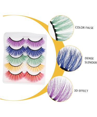 Beavorty 25 Pairs Fake eyelashes false eyelashes D eyelashes purple outfit yellow suit blue outfit goth eyelashes colored lashes Party Eyelashes Women Fake Eyelash soft set extend 3d - Buy Online on GoSupps.com