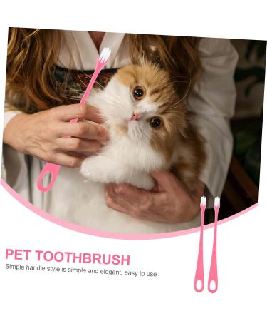 FOMIYES 2pcs Tools Manual Care Puppy Tooth Cleaners Oral Dog Home Soft-bristle Teeth Pet Supplies 1 count (Pack of 1) Pink - Buy Online on GoSupps.com