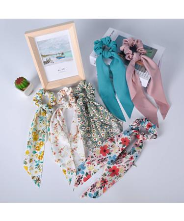 Besbomig 6-Piece Chiffon Flower Hair Ties | Elastic Ponytail Holders for Women & Girls - Color 3 - Stylish Hair Accessories - Buy Online on GoSupps.com