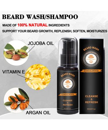 Beard Grooming Kit 2 Pack - Beard Oil, Balm, Brush, Shampoo, Comb, Scissors, Storage Bag, E-Book - Beard Growth Care Gifts for Men - Buy Online on GoSupps.com