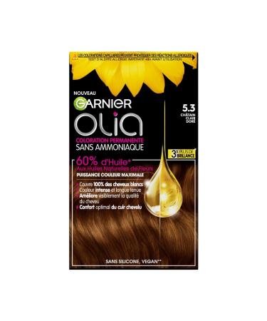 GARNYE Couleur Intense et Naturelle Ch tain Clair Dor Sans Ammoniaque Soin Olia (Bo te) - Lot de 3 - vendu par Lot