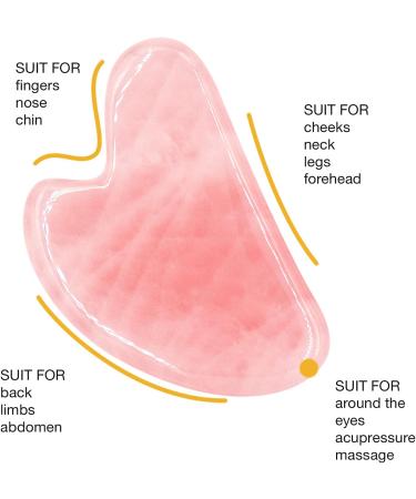 Premium Rose Quartz Gua Sha Tool | Natural Jade Facial Massage Stone for Anti-Aging | Heart Shape Skincare Tool - Buy Online on GoSupps.com