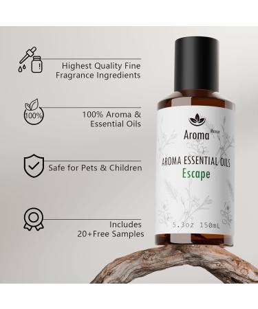 Fragrance Oil - Escape Essential Oil Blend - Luxury Hotel Inspired Home Aromatherapy Diffuser Oil - Orange Blossom Vanilla Jasmine Cedar - for Diffuser Humidifier Ultrasonic Reed - 150ML - Buy Online on GoSupps.com