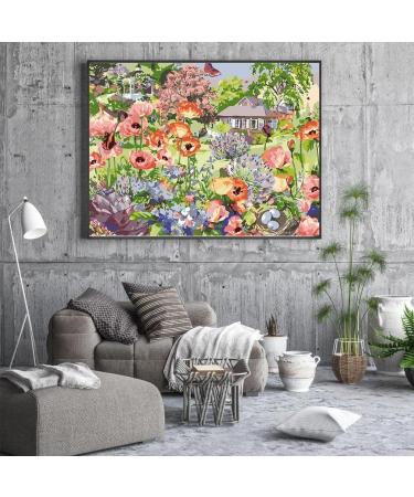 LWZAYS Flower Paint by Numbers Kit for Adults and Kids - DIY Adult Paint by Number Without Frame - Oil Painting Set for Room Decor - 16X20 Inch House D cor - Buy Online on GoSupps.com