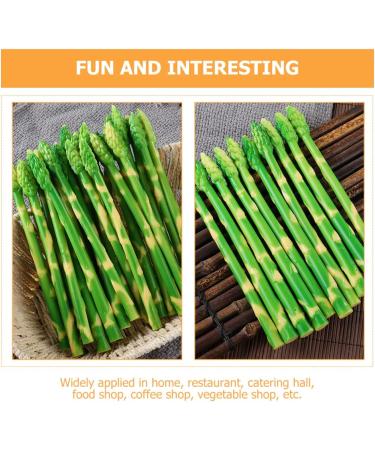 ifundom 50 Pcs Simulated asparagus ornaments food display show ornament kitchen food decor faux veggies Realistic vegetables artificial asparagus Educational Props pvc bouquet cupboard - Buy Online on GoSupps.com
