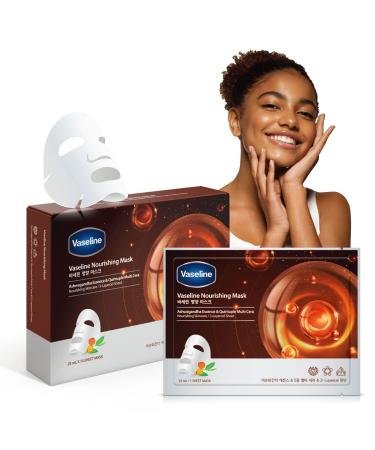 Vaseline Nourishing Face Facial Mask Sheet Skin Care Essence HYDRATION RETENTION SKIN BARRIER REINFORCEMENT (Pack of 1 10 Count) Made in Korea
