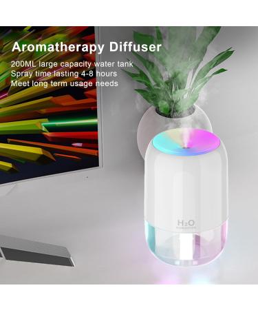 200ml Essential Oil Diffuser | Aromatherapy Humidifier with 7 Color Lights for Home & Bedroom - Buy Online on GoSupps.com