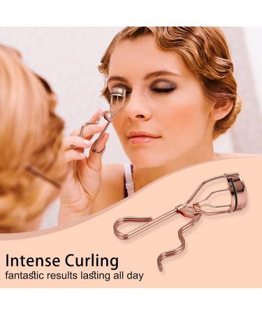 Buy Stylish Eyelash Curlers - Easy Grip Handle & 2 Extra Silicone Pads | Golden Design for Perfect Lashes - Buy Online on GoSupps.com