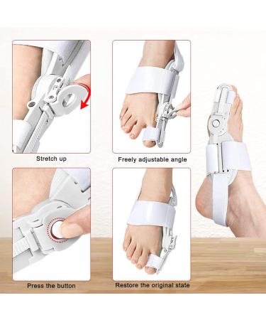 Bunion Corrector - Professional Orthopedic Hallux Valgus Corrector with PU Cushion (White) - Buy Online on GoSupps.com