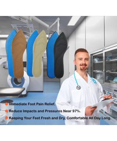 Bellcon Leather Inserts for Women - High Heels Insoles Nonslip Sole Liners Replacement - 3 Pairs in Black Brown & Beige | Size 9-10 M US - Buy Online on GoSupps.com