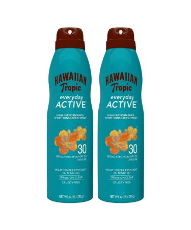 Hawaiian Tropic Everyday Active Spray Sunscreen SPF 50 & SPF 30 Twin Packs 6oz Clear Continuous Sunscreens - Buy Online on GoSupps.com
