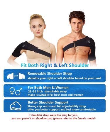 Adjustable Compression Shoulder Brace for Men & Women - Support for Left & Right Shoulder | Ideal for Injury Recovery - Buy Online on GoSupps.com