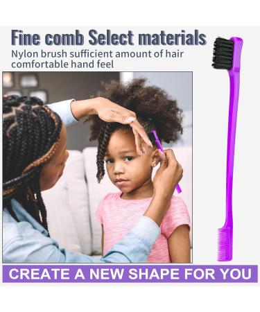 Lorsex Hairbrush & 200ml Spray Bottle Set for Natural Afro Hair (3a-4c) - 3-Piece Toupier Brush Set for Wavy & Curly Styles - Violet - Buy Online on GoSupps.com