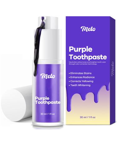Purple Toothpaste for Teeth Whitening (1 Fl Oz) Teeth Whitening Gel Purple Teeth Whitening Colour Correcting Whitening Toothpaste for Tooth Stain Removal Teeth Whitening Kit