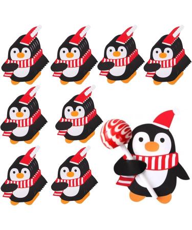  Rosixehird Rosixehird 50 Pcs Christmas Lollipop Paper Cards Christmas Decorations Santa Penguin Christmas Lollipop Christmas Decoration Packaging - Buy Online on GoSupps.com