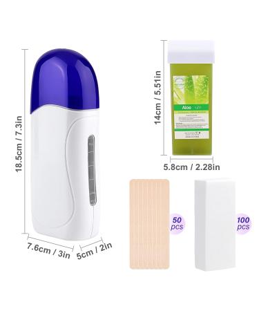 Pinkiou Roll on Wax Kit - Hair Removal Depilatory Roller with Cartridge Honey Wax Strip Machine for Arm, Leg, Bikini - Waxing Warmer for Smooth Skin - Buy Online on GoSupps.com