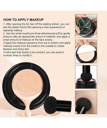 Mushroom Head Air Cushion CC Cream Natural Foundation & Full Coverage Concealer | Moisturizing BB Cream with Oil Control & Brightening | 20g Natural Makeup (1 Pack) - Buy Online on GoSupps.com