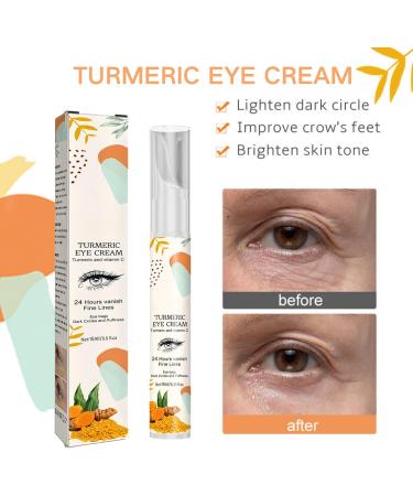 Turmeric Eye Cream Turmeric Under Eye Cream for Dark Circles Eye Bags Remover Under Eye Brightener Eye Cream Anti Aging For Puffy Eyes Dull Eye Skin Fine Lines Firming Hydrating Moisturizing - Buy Online on GoSupps.com