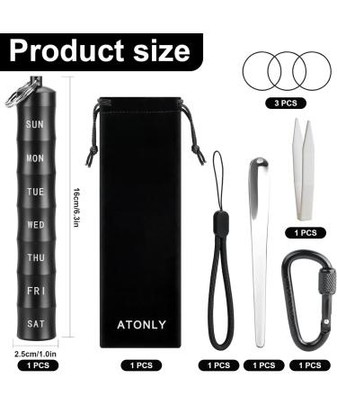 Moisture-Proof Aluminium Alloy Pill Box - Stackable 7-Day Organizer | Durable & Waterproof Travel Pill Case - Buy Online on GoSupps.com