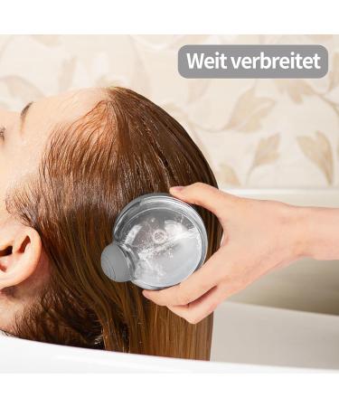 Lollanda Silicone Scalp Massage Brush for Hair Growth | Relaxing Head Massage & Shampoo Brush - Wet & Dry Use - Gray - Buy Online on GoSupps.com