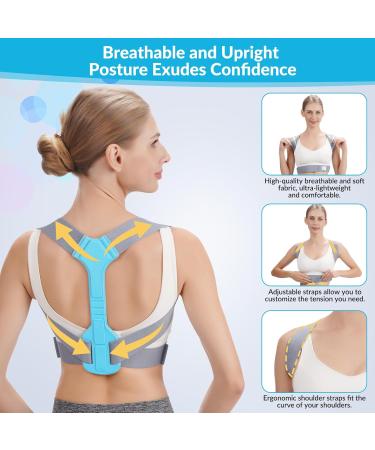 Posture Corrector for Men & Women | Adjustable Back Support for Pain Relief | Breathable Full Back Corrector (Small - Buy Online on GoSupps.com