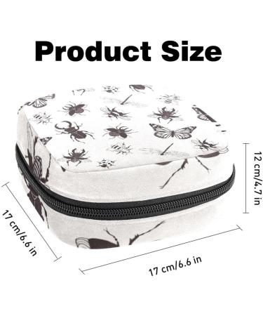 Summer Animal Pattern Sanitary Napkin Storage Bag - Large Capacity Makeup Organizer for Girls Travel - Multi-colored - Buy Online on GoSupps.com